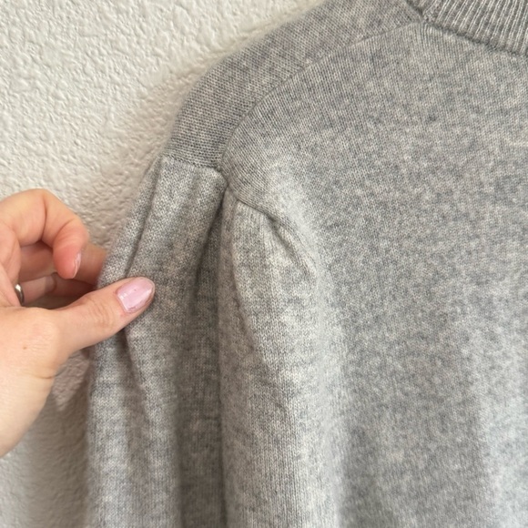 Veronica Beard Womens Small Jenson Layered Hem Cashmere Sweater Grey Minimalist - Picture 4 of 12